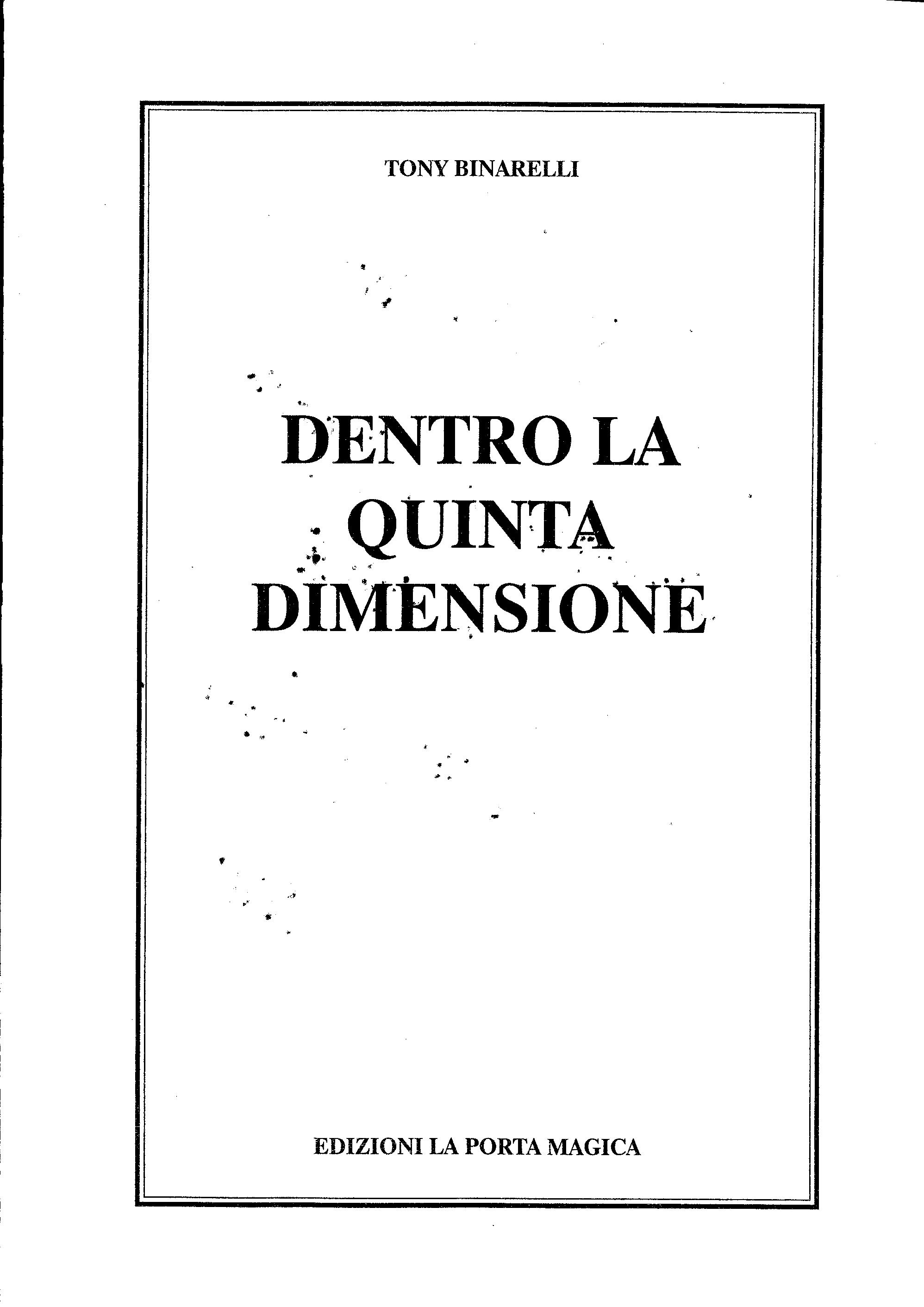 Tony Binarelli - Dentro la Quinta Dimensione